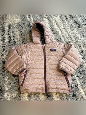 Patagonia Reversible Down Sweater Hoodie Baby Toddler 4T Pink